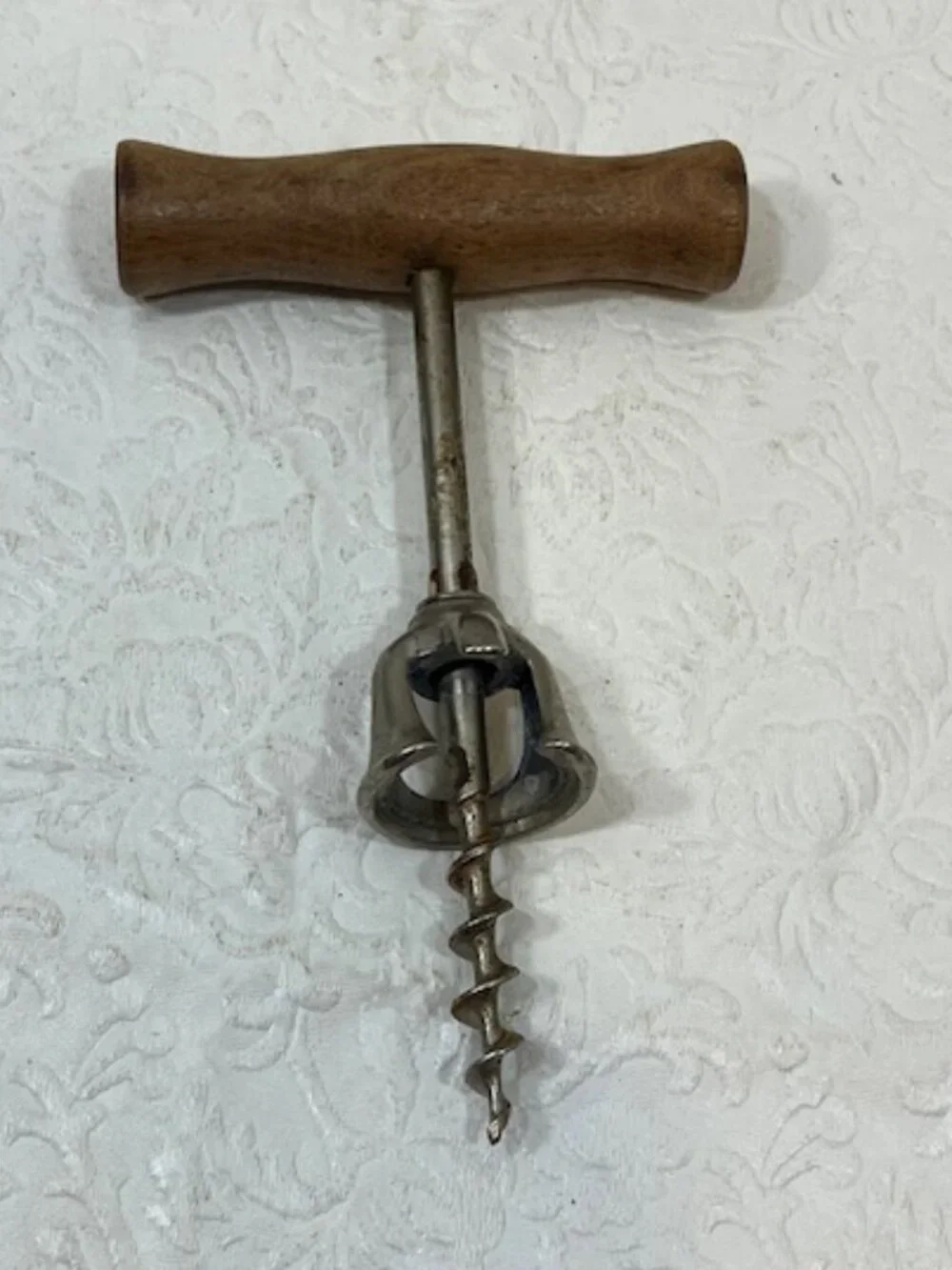VTG Bell Spiral Corkscrew Wood Handle Wine Cork Bottle Opener 3.5